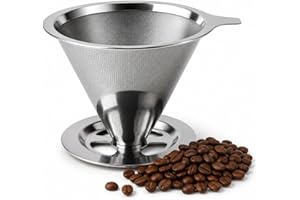 Coador de Café Inox 103 Reutilizável Premium – Filtro Permanente em Aço Inoxidável, Sem Uso de Papel, Econômico, Sustentável