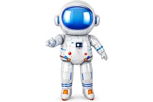 Balão Espaço e Espaçonave 3D Metalizado Gigante para Festa Infantil Decoração Galáxia Foguete Foil Premium Variável (80cm, As