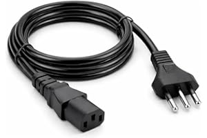 Cabo De Força Tripolar 2p+t Iec C13 Para Pc Monitor Impressora 1,5m Metros Padrão Brasileiro Bivolt 110v 220v Cabo Energia Co