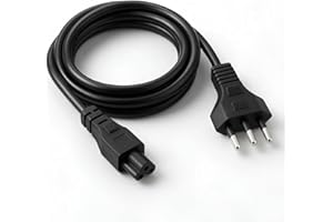 Cabo De Força Tripolar IEC C5 Tipo Mickey Para Monitor Pc Impressora 1,5m Padrão Brasil Bivolt 110v 220v Cabo Energia Computa