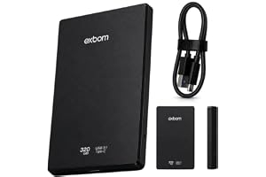 HD Externo Slimvault 320GB USB 31 Portátil Alta Velocidade HD Slimvault Para Windows Linux e Mac Plug and Play