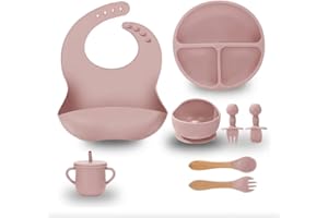 Kit Introdução Alimentar Bebê 8 Peças Silicone Iniciação Para Alimentos Livre de BPA Atóxico Antibacteriano Seguro Sem Pontas