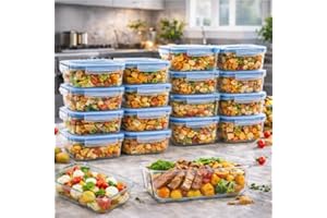 Kit 12 Potes de Vidro Hermético 640ml Borossilicato com 4 Travas – Marmita Fit, Pote para Alimentos Freezer Micro-ondas Lava-