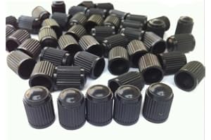 Tampa Válvula Bico Pneu Preto Carro Moto Plástico - Kit C/ 10 unidades