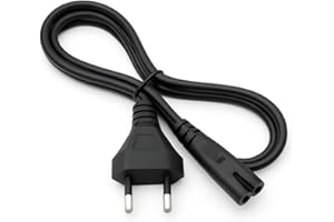 Cabo de Força Energia Bipolar 2 Pinos 1,5m Bivolt Universal Video Game, Impressora, TV, Monitor Compativel com PS4 e PS5