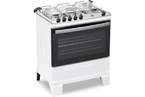 Fogão 5 Bocas Atlas Agile Up com Mesa de Inox A Gás Bivolt