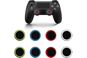 Kit 8 Grips Analógicos Multicolor para Controle PS3 PS4 PS5 Xbox One Series, Antiderrapante, Mais Conforto e Precisão Gamer