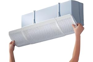 Defletor de Ar Condicionado Split Universal com Tamanho Ajustável de 70CM a 110CM e Regulagem de Ângulo até 180° Ideal para R