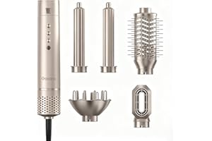 Secador de Cabelo 5 em 1 GOKOCO Profissional Bivolt 127-220V, 5 Ferramentas em 1, Escova Alisadora, Íons Negativos, Alta Velo