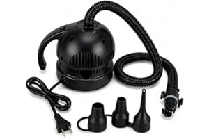 Inflador Elétrico 110V 800W 60Hz Bomba de Ar Alta Pressão HT-301 com 3 Bicos – Infla e Desinfla Rápido para Balões, Boias, Pi