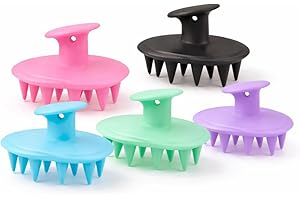 Escova Massageadora Capilar de Silicone – Estimula o Crescimento, Limpeza Profunda do Couro Cabeludo, Anti Caspa e Relaxament