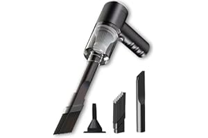 Aspirador de Pó Portátil 2 em 1 Sem Fio – Sucção Potente e Soprador de Ar, Recarregável USB com Filtro Lavável, Ideal para Ca