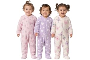 Macacão Longo Bebê Pelúcia com Zíper Frontal Brilha no Escuro Pijama quentinho P M G