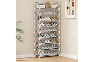 Sapateira Vertical 9 Andares Luxo Metal e Plástico Organizador 27 Pares de Calçados e Sapatos