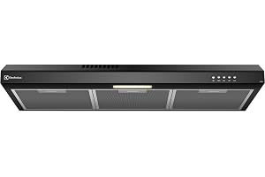 Electrolux DE8SB Depurador de Ar 80 cm com Iluminação LED e Filtragem Dupla, Preto, 200 m³/h, 3 Velocidades