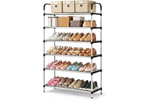 Sapateira Organizadora 6 Andares Personalizavel Multiuso Linha Premium Aço Cromado Inoxidável Grande Capacidade Fácil Montage