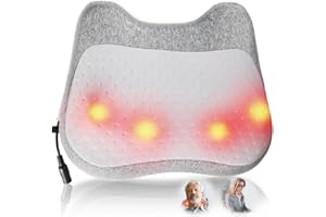 Almofada Massageadora Profissional Shiatsu Lombar 110V-220V, 2 Direções de Massagem, Tempo Inteligente, Casa e VeíCulo Pescoç