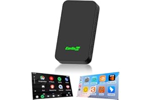 Carlinkit Adaptador automotivo sem fio 5.0 CarPlay e Android 2air, Plug & Play, sem atraso, conexão estável, atualização onli