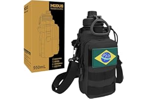Garrafa Térmica de Aço Inoxidável 950ml Isolamento a Vácuo com Bolsa de Transporte (Preto)