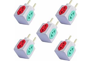 Kit com 2 Adaptador Cubo 3D Elétrico, 4 Entradas, Bivolt, Padrão Brasileiro NBR, Branco, para Uso Residencial e Profissional