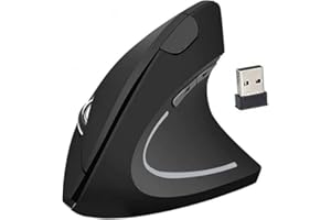 Mouse Ergonômico Sem Fio Vertical Recarregável Silencioso RGB - Reduz Dor no Pulso e Fadiga – Compatível com Windows, Mac, No