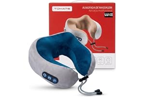 Almofada Massageadora de Pescoço e Ombo Elétrica com Massagem Infravermelha Bidirecional Recarregável USB com 3 Velocidades P