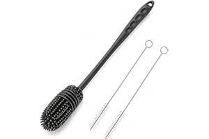 Kit Escovas para Lavar Garrafas e Canudos - Escova de Silicone para Limpeza de Mamadeira e Garrafa + 2 Escovas para Canudos –