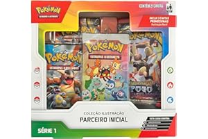 Pokémon -Cartas Pokémon Parceiro Inicial Serie 1 com 21 Cards -Copag