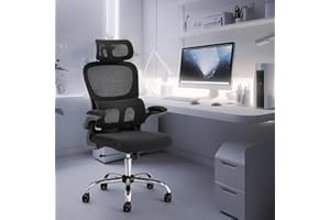 Cadeira de Escritório Ajuste Lombar Apoio de Cabeça Ajustável MAAT Ergonômica
