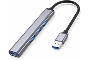 Hub USB 4 Portas Alta Velocidade – Expansor USB para Notebook, PC e Mac, Plug & Play, Design Compacto e Portátil