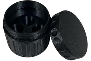 Estojo Organizador Porta Peptídeos, 4 Ampolas de 3ml, Case Compacto para Frascos de Emagrecimento (Preto)
