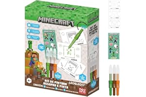 Kit De Pintura Assopra E Pinta Minecraft Caixa Leo&Leo