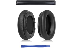 Kit Almofada e Headband compatível com Edifier W800BT, W600BT, Espuma e Couro Sintético