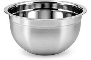 Tigela Inox 18cm 1400ml Multiuso Profissional | Bowl Aço Inoxidável para Cozinha, Saladas e Confeitaria
