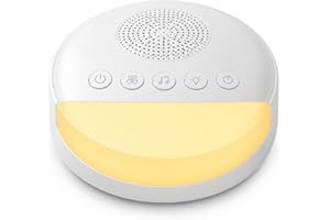 Aparelho Ruído Branco – Máquina de Som Relaxante com Sons do Útero, Luz Noturna Suave, Timer 15/30/60 min, Auxilia no Sono Pr