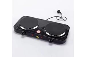 Fogareiro Chapa Elétrico 2 Bocas 2500W Cooktop NZA 110V- 220V (220, Volts)