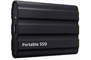 SSD portátil de 2 TB, unidade de estado sólido externa com transmissão rápida para atualização de armazenamento, (preto)