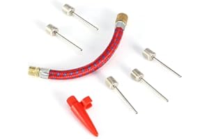 Kit Bicos para Bomba de Ar, 5 Peças, Universal para Bolas, Colchões e Boias Infláveis, com Mangueira Flexível