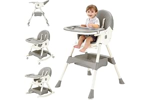 Cadeira De Alimentação Bebe Multifuncional 6 Em 1 Para Bebês, Com Dobragem Com Um Único Toque, Bandeja E Encosto Ajustáveis E