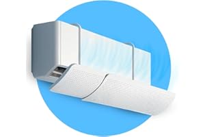 Defletor de Ar Condicionado Split Ajustável - Direcionador de Vento Ângulo 180 graus - Instalação Sem furos 70cm A 110cm