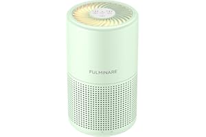 FULMINARE Purificadores de ar para quarto H13 True HEPA Filtro de ar silencioso com luz noturna, pequeno purificador de ar po
