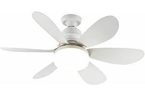 Ventilador de Teto com Lâmpada LED 60W E27 2 em 1 – Ventilador de Soquete Silencioso com Controle Remoto, 3 Velocidades, 3 To