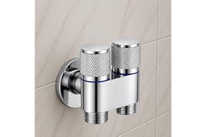 Válvula Dupla de Registro para Torneira e Banheiro - Controle Independente, Inox Premium, Alto Padrão, Instalação Fácil, Idea