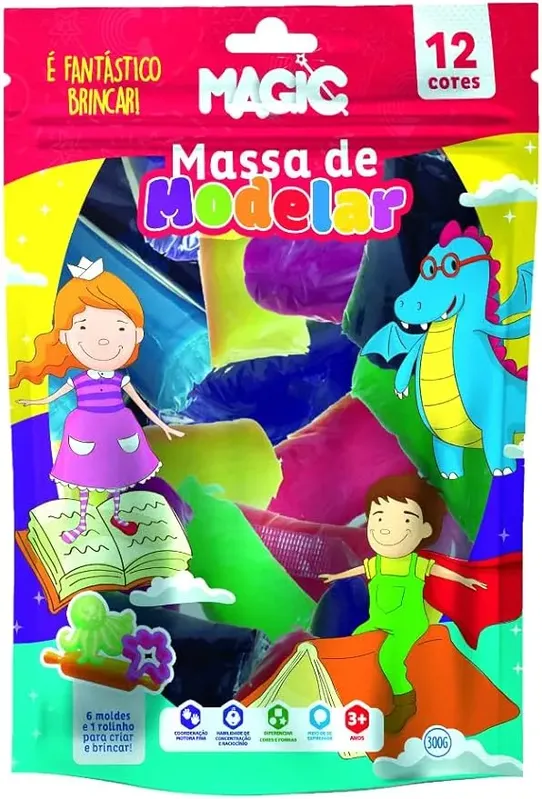 Massa de Modelar Magic Kids com Moldes