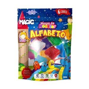 Massa de Modelar Magic Alfabeto 280g + Moldes de Alfabeto