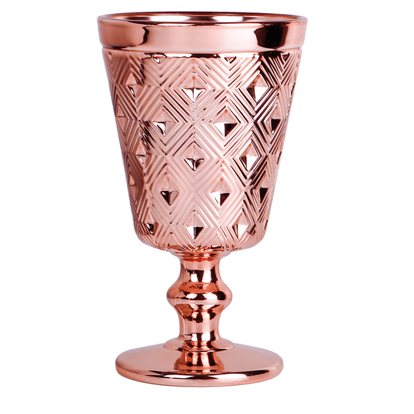 Jogo de Taças para Água Square Bon Gourmet, 6 Peças, 250ml, Rose, Vidro - 28199