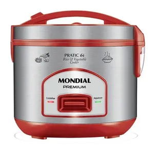 Panela Elétrica Mondial Pratic 6I Vermelho/Inox 127V 110