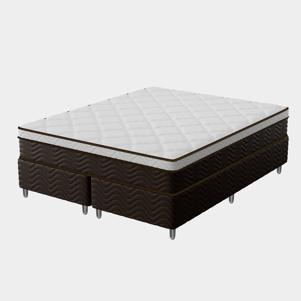 Conjunto Box King Montreal Da Vinci com Molas Ensacadas e Espuma D26 193x203x76cm