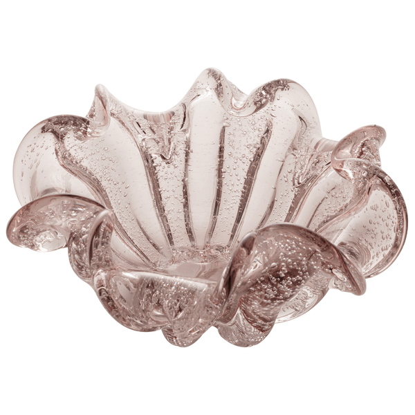 Centro De Mesa Italy Lyor, Vidro, Rosa Claro, 24x11cm - 4469
