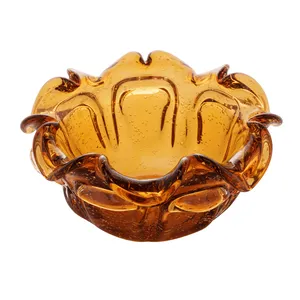 Centro De Mesa Italy Lyor, Vidro, Âmbar, 25x12cm - 4449